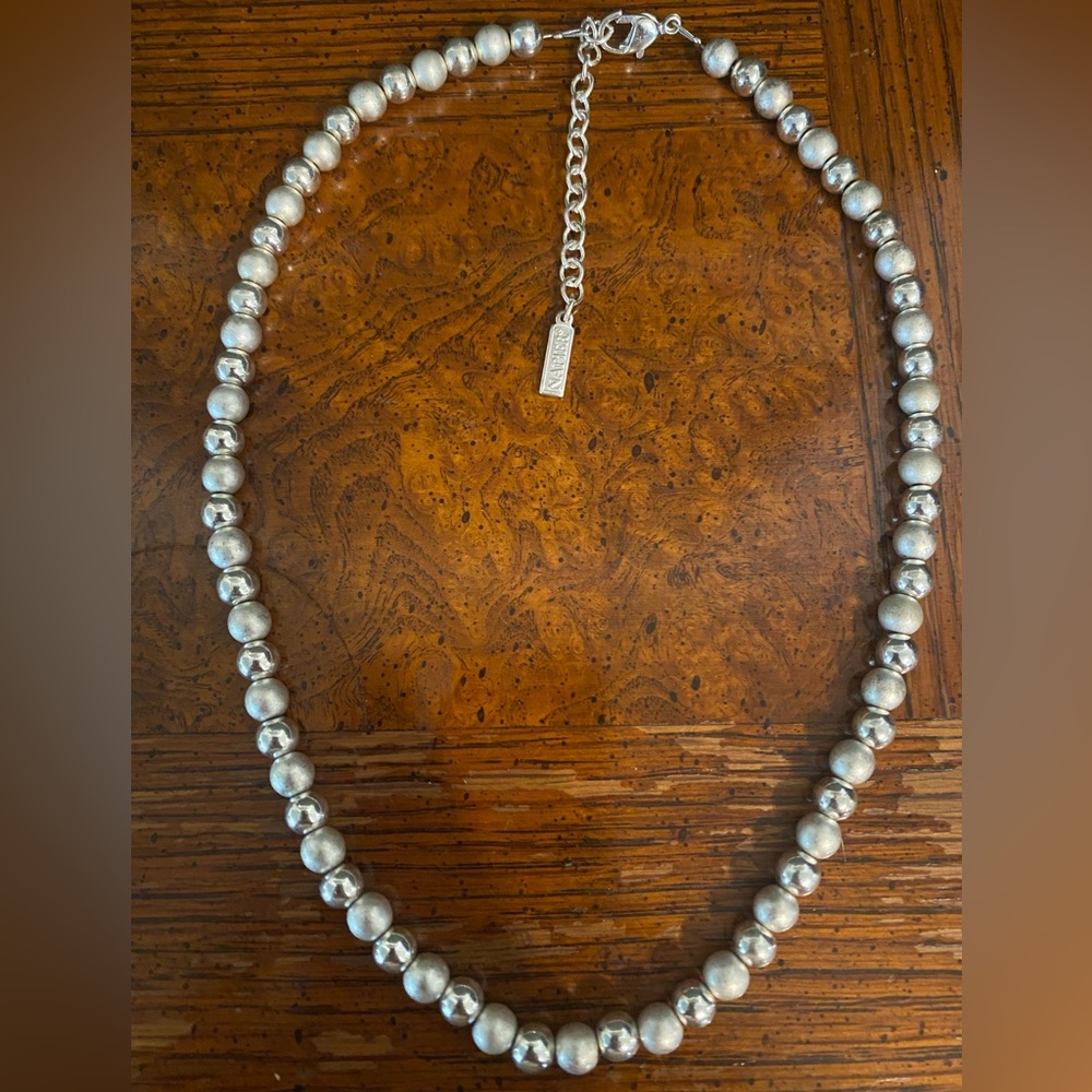 Napier Silver Beaded Necklace